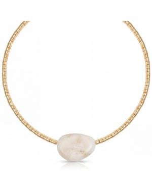 Ettika Gold-plated Gold Beaded nugget Necklace - Natural