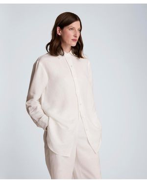 Kenneth Cole Long-sleeve Button-front Top - White