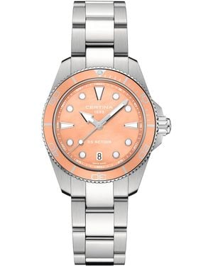 Certina Swiss Ds Action Stainless Steel Bracelet Watch 35mm - Gray