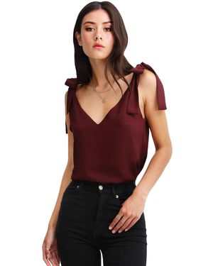 Belle & Bloom Feel For You V Neck Top - Red