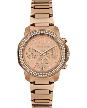 Michael Kors Quartz Chronograph Prescott Stainless Steel Bracelet Watch 36mm - Metallic