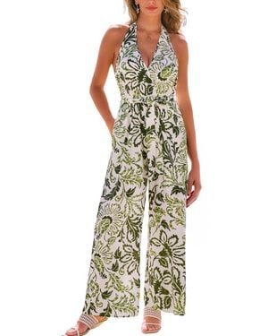 CUPSHE Spring Nostalgia Floral Jumpsuit - Brown