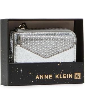 Anne Klein 2 Piece Envelope Flap Curved Wallet - Gray