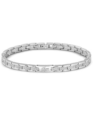 Lacoste Metropole Gold-tone Stainless Steel Crystals Bracelet - White