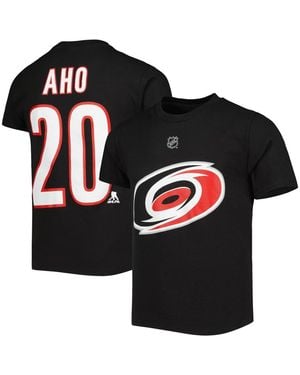 Outerstuff Big Boys Sebastian Aho Carolina Hurricanes Name And Number Player T-shirt - Black
