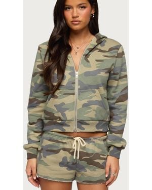 Edikted Lynette Zip Up Hoodie - Green