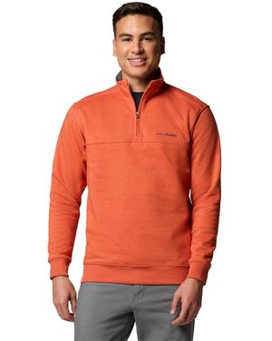 Columbia Hart Mountain Ii Quarter-zip Fleece Sweatshirt - Orange