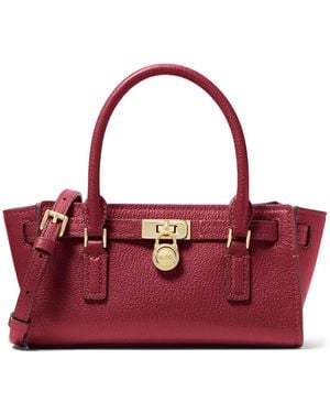 Michael Kors Michael Leather Small Crossbody Satchel Handbag - Red