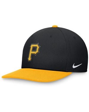 Nike Black/gold Pittsburgh Pirates Evergreen Two-tone Snapback Hat - Blue