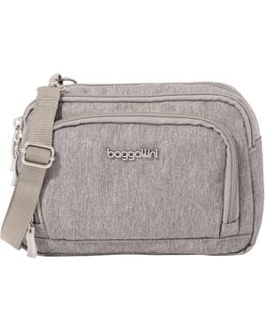 Baggallini Trifecta Small Crossbody Handbag - Gray