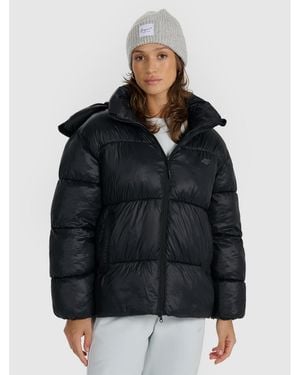 4F Down Jacket With Synthetic Filling Oversized - Black