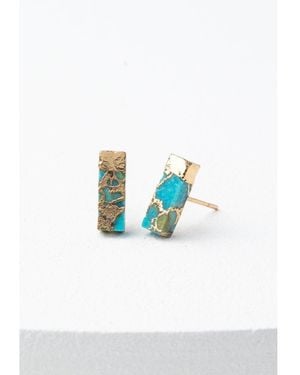 Starfish Project Brayden Turquoise Studs Earrings - White