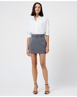 French Connection Minka Pinstripe Mini Skirt - Blue