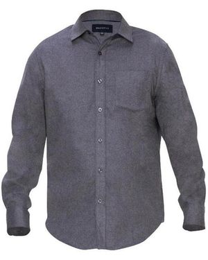 Braveman Button Down Classic Fit Flannel Shirt - Blue