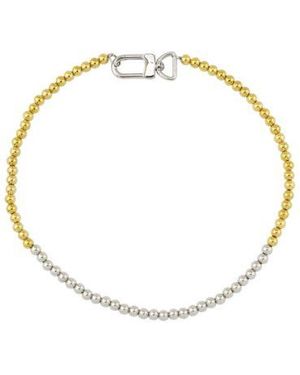 Rebl Jewelry Diana Beaded Necklace - Metallic