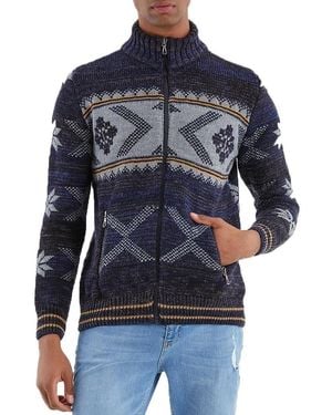 Leif Nelson Men S Knit Jacket - Blue