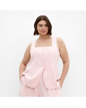 City Chic Plus Size Abbie Vest - Pink