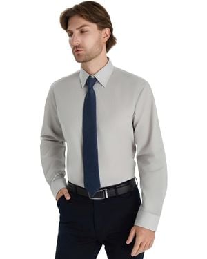Club Room Regular Fit Solid Dress Shirt - Gray