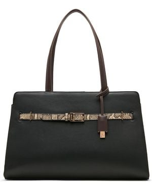 Anne Klein Extra-large Belted Tote Handbag - Black