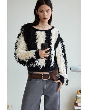 Desigual Frayed Sweater - Black