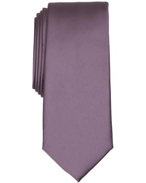 Alfani Solid Texture Slim Tie - Purple
