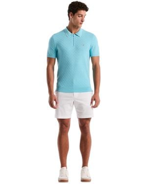 Original Penguin Links Stitch Slim-fit Polo Sweater - Blue