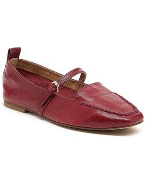 Kelsi Dagger Brooklyn Ferry Square-toe Leather Mary Jane Flats - Red