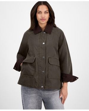 BCBGMAXAZRIA Corduroy-collar Barn Jacket - Black