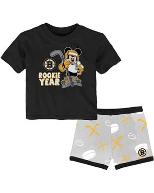 Outerstuff Toddler Boston Bruins Disney Rookie Year T-shirt Shorts Set - Black