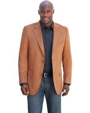 Kingsize Big & Tall Microsuede Blazer - Blue