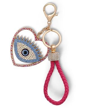 Jessica Simpson Evil Eye Heart Keychain - White