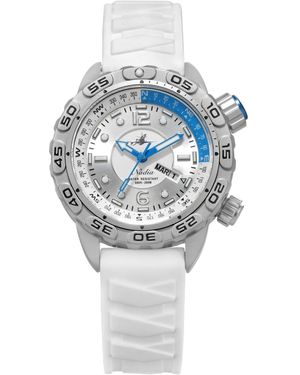 Abingdon Co. Automatic Nadia White Silicone Strap Watch 35mm - Gray