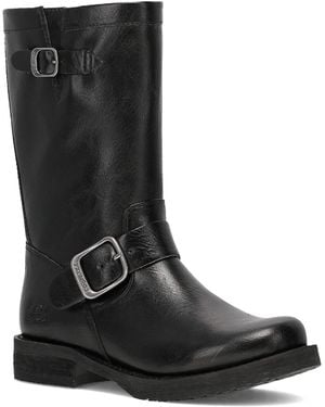 FRYE and CO Chesnee Short Pull-on Mid-calf Booties - Black