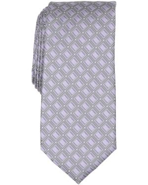 Perry Ellis Machin Grid Classic Tie - Gray