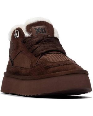 Xti Casual Suede High Top Sneakers - Brown
