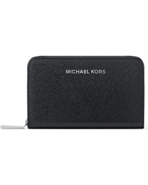Michael Kors Michael Jet Set Small Zip Around Card Case - Black