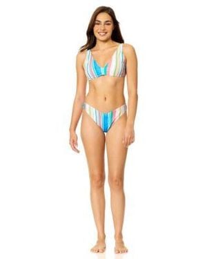 Raisins Pisces V Neck Swim Bikini Top Bottoms - Multicolor