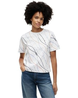 Tommy Hilfiger Interlock Boxy Crewneck Short-sleeve T-shirt - White