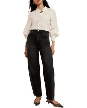 Mint Velvet High-rise Barrel-leg Jeans - Black