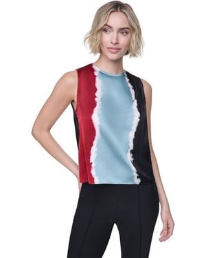 DKNY Printed Sleeveless Top - White