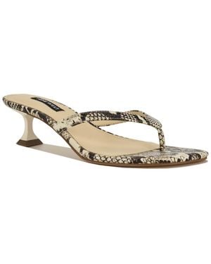 Nine West Cruise Slip-on Dress Sandals - Metallic
