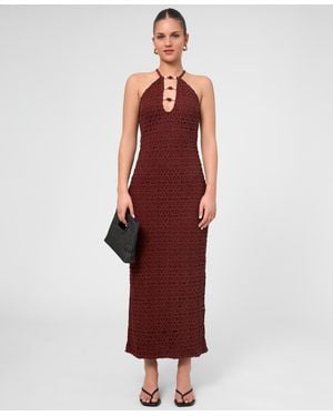Rachel Roy Aitana Crochet Midi Dress - Red