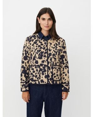 Masai Javira Long Sleeve Animal Print Jacket - Blue