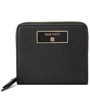 Nine West Mary Small Zip Around Wallet - Black