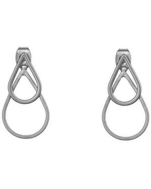 Bearfruit Jewelry Brass Tabitha Vintage Layered Earring Jackets - White