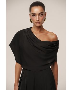 JLUXLABEL Gleam And Glow Satin Top - Black