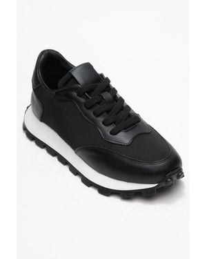 Forever & Always Shoes Amanda Leather Sneakers - Black
