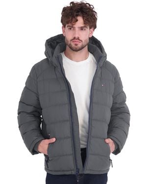 Tommy Hilfiger Hooded Puffer Jacket - Gray