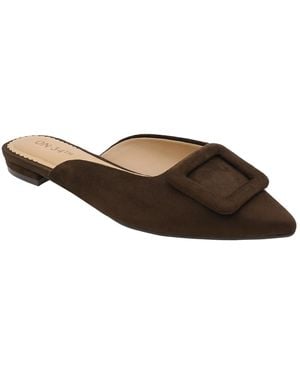 On 34th Mabel Buckle Mules - Brown