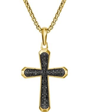 Bulova Gold Plated Cross Pendant Necklace - Metallic